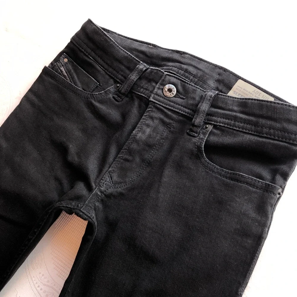 Diesel Industry Sleenker-J-N Slim Black Denim Jeans Pants Boys Kids Size 10Y